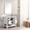 James Martin Vanities Breckenridge 36in Single Vanity, Bright White w/ 3 CM Ethereal Noctis Top 330-V36-BW-3ENC - alternate 3